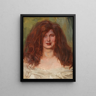 Wilhelm Trbner - Mdchenkopf mit aufgelstem Haar I.webp