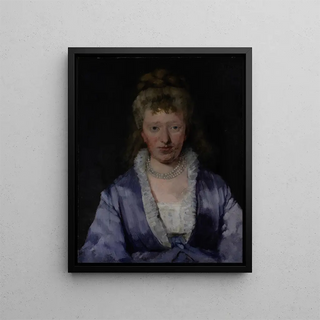 Wilhelm Trbner - Portrait of a Dame with a Violet Dress.webp