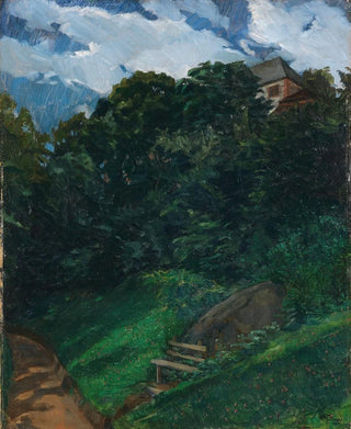 Wilhelm Trbner - Schlosspark Lichtenberg mit Bank Odenwald.webp