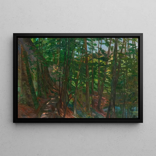 Wilhelm Trbner - Stift Neuburg Parkmauer mit Forellenteich II.webp