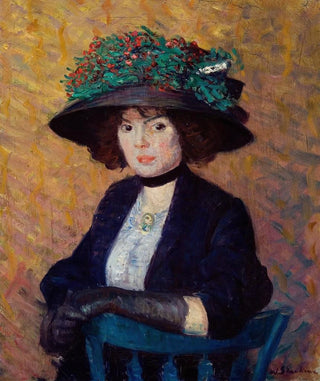 William James Glackens - Woman with Green Hat.webp