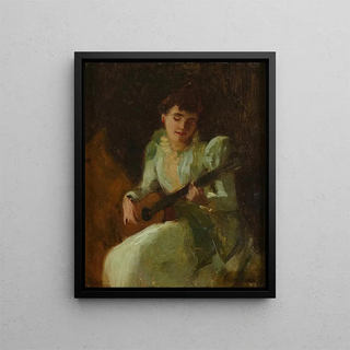 William Merritt Chase - Lady Playing Guitar.webp