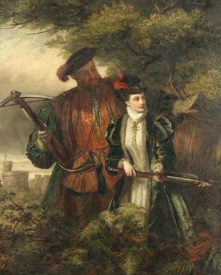 William Powell Frith - Henry the Eighth and Anne Boleyn deershooting in Windsor forest.webp