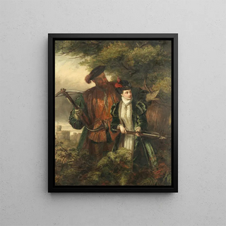 William Powell Frith - Henry the Eighth and Anne Boleyn deershooting in Windsor forest.webp