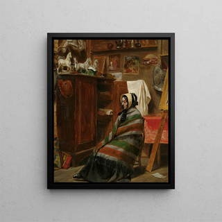 William Powell Frith - Model In A Cluttered Studio.webp