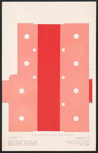 Winold Reiss - Drawings for proposed decorations of Mike Lymans Restaurant 424 W Sixth St Los Angeles CA Drawing 10 Scheme 1 Color scheme for ceiling main dining room.webp