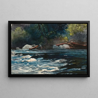 Winslow Homer - The Rapids Hudson River Adirondacks.webp