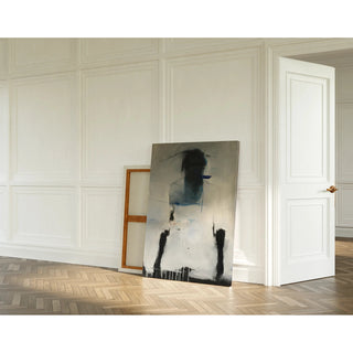 Tableau Abstrait – Silhouette en Suspens