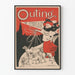 Plakat vintage Outing na luty z kobietą i psami