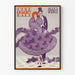 Plakat vintage z 1980 roku na bal charytatywny w stylu art déco