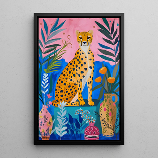 Plakat Gepard Tropikalny - Elegancja i Żywe Kolory