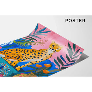 Plakat Gepard Tropikalny - Elegancja i Żywe Kolory