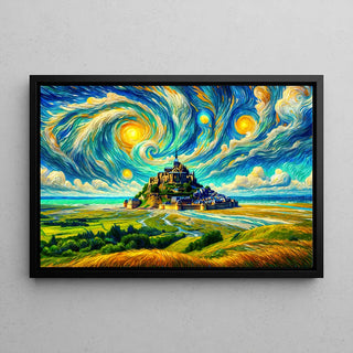 Mont Saint-Michel w stylu Van Gogha | Sztuczna inteligencja