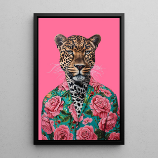 Plakat Leopard Chic - Styl Tropikalny i Pop Art