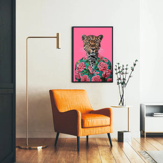 Plakat Leopard Chic - Styl Tropikalny i Pop Art