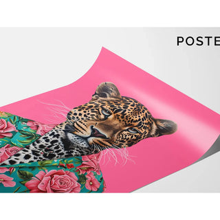 Plakat Leopard Chic - Styl Tropikalny i Pop Art
