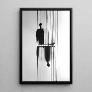 Plakat w czerni i bieli - Reflets Enigmatiques