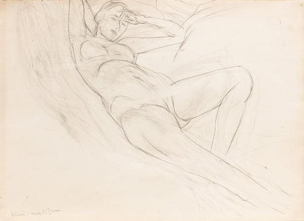 Femme nue allongée, 1927 – dessin d’Henri Matisse