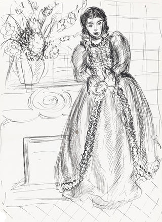 Femme en robe longue, Lydia, 1937 – dessin d’Henri Matisse