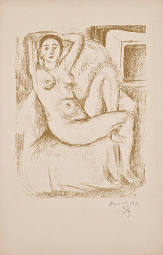 Nu au fauteuil bistre, 1925 – dessin d’Henri Matisse