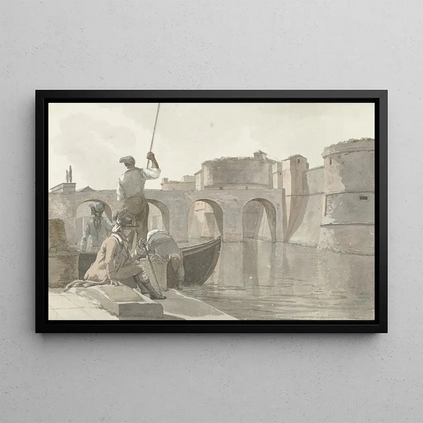 AbrahamLouisRodolphe Ducros - Nieuwe vestingsgracht van de vestingwerken in Tarente.webp