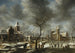 pejzaż z łyżwiarzami - Abraham Beerstraaten — widok dzieła