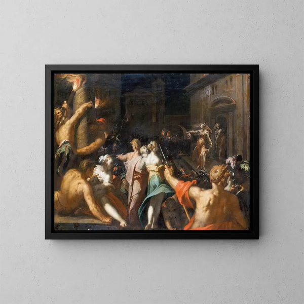 Judith ukazujący głowę Holofernesa - Abraham Bloemaert — oprawiony obraz na ścianie