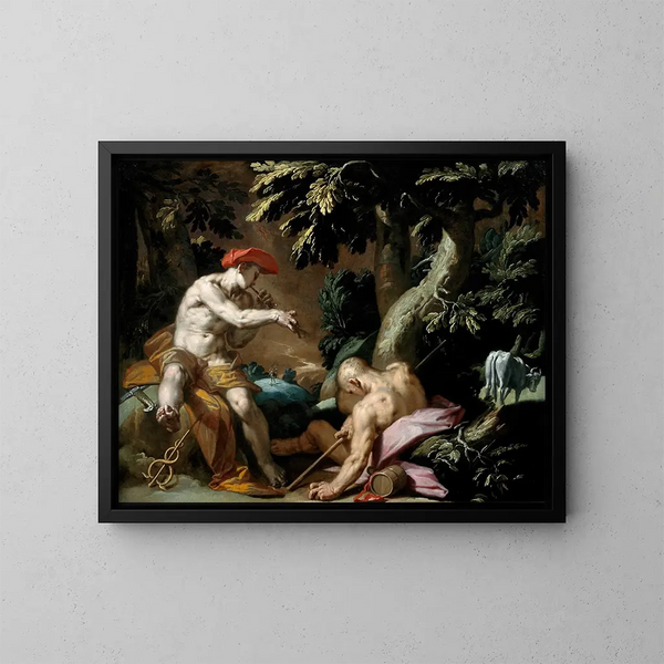 Merkury, Argus i Io - Abraham Bloemaert — oprawiony obraz na ścianie