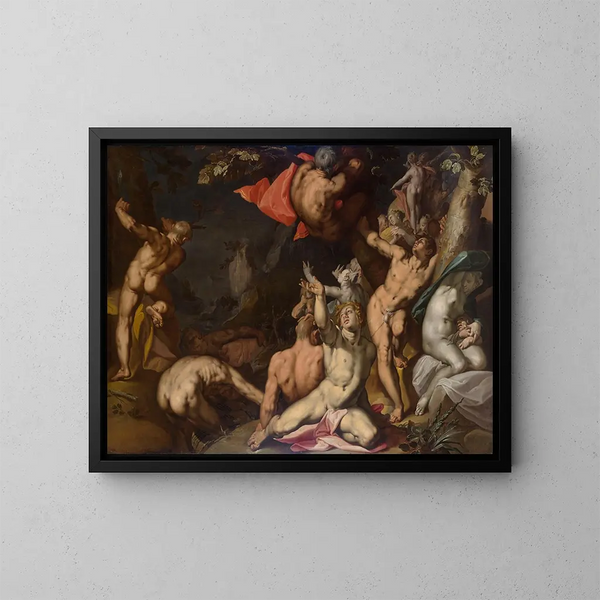 Le Déluge - Abraham Bloemaert — oprawiony obraz na ścianie