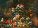 Martwa natura z kwiatami, owocami, puttami i zwierzętami - Abraham Brueghel — widok dzieła