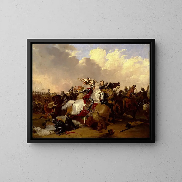 Bataille de Bosworth - Abraham Cooper — oprawiony obraz na ścianie