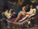 Herkules polujący na Fauna z łóżka Omfale - Abraham Janssens — widok dzieła