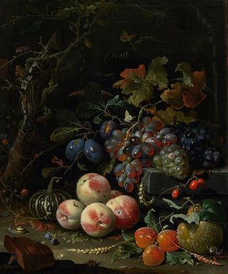 Abraham Mignon - Still Life with Fruits Foliage and Insects.webp