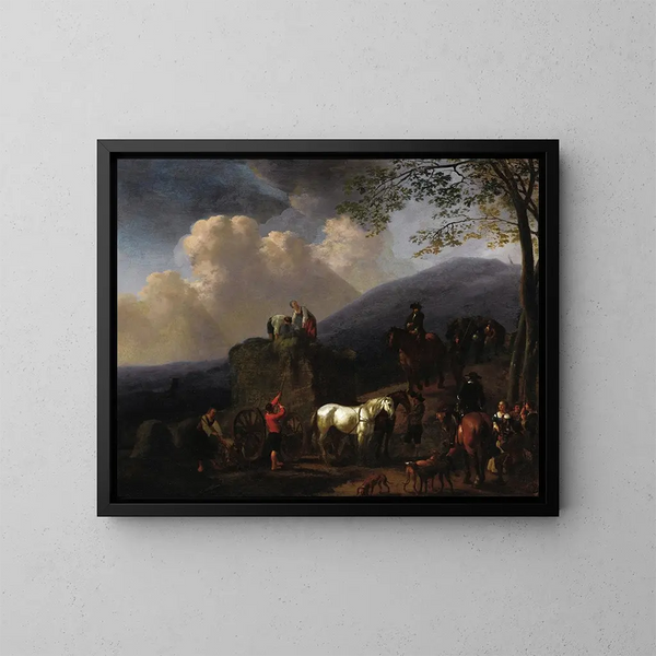 Żniwa - Abraham van Calraet — oprawiony obraz na ścianie
