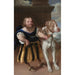 Le nain italien de l'électeur de Saxe Giachomo Favorchi avec le chien Raro de la princesse Magdalene Sibylle - Abraham Wuchters — widok dzieła