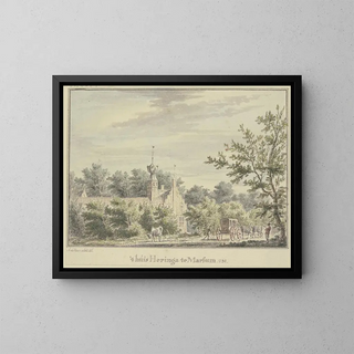 Maison Heringa w Marsum - Abraham de Haen le Jeune — oprawiony obraz na ścianie