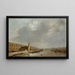La Grande Galerie du Louvre avec la porte Neuve et la tour de Bois - Abraham de Verwer — oprawiony obraz na ścianie