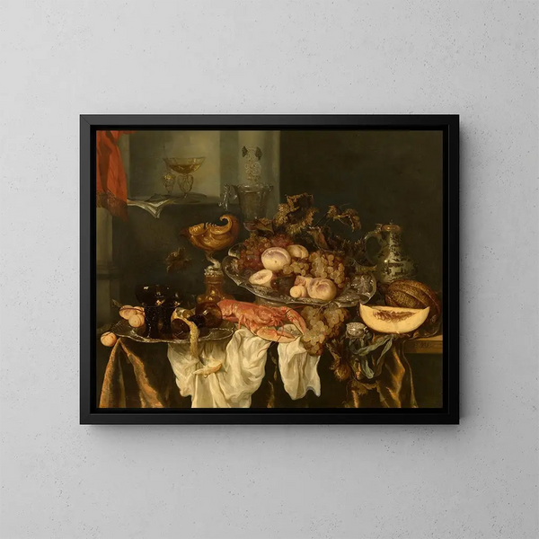 Martwa natura - Abraham van Beijeren — oprawiony obraz na ścianie