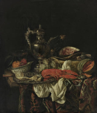 Abraham van Beijeren - Still life with a silver pitcher.webp