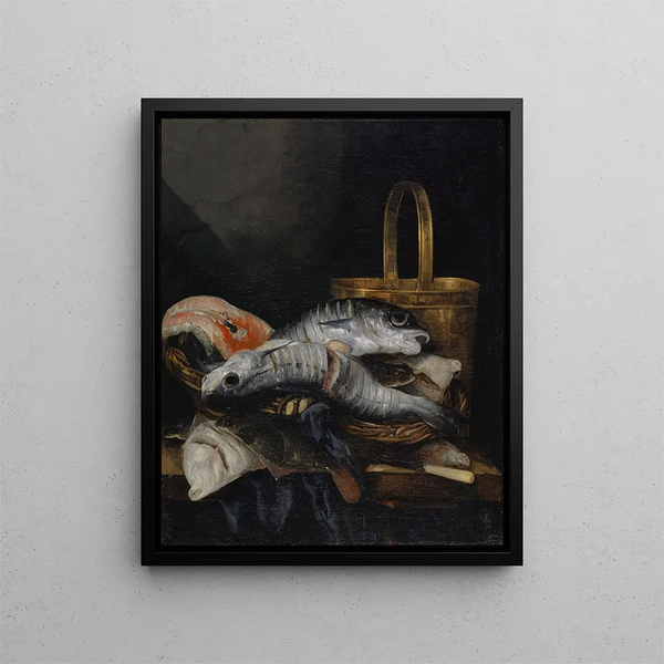 Martwa ryba - Abraham van Beyeren — oprawiony obraz na ścianie