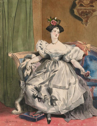 Achille Devria - 4 Heures Du Soir Mlle Laure Deveria from Les Dixhuit Heures dune Parisienne.webp