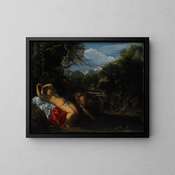Apollon i Koronis - Adam Elsheimer — oprawiony obraz na ścianie