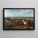 Louis XIV przechodzący przez Holandię w Lobith - Adam Frans van der Meulen — oprawiony obraz na ścianie