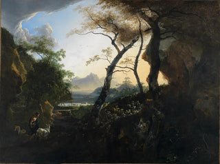 Adam Pynacker - Forest landscape with shepherds.webp