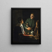 dwóch nocnych rzeźbiarzy w Rzymie Podwójny portret François Duquesnoy i Georga Petela - Adam de Coster — oprawiony obraz na ścianie