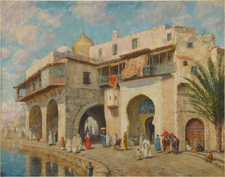 Addison Thomas Millar - The Admirals Palace Algiers Harbor.webp