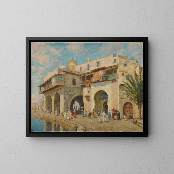 Le palais des amiraux, port d'Alger - Addison Thomas Millar — oprawiony obraz na ścianie