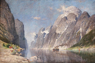 Adelsteen Normann - Boating in a wintery Fjord.webp