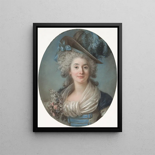 Adlade LabilleGuiard - A Fashionable Noblewoman Wearing A Plumed Hat.webp