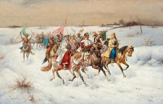 Adolf BaumgartnerStoiloff - Wedding Procession in a Winter Landscape.webp